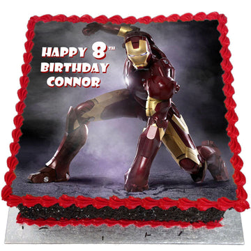 Super Power Iron Man Photo Cake