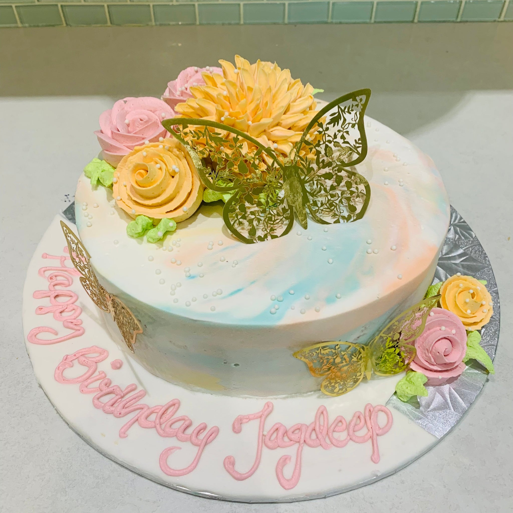 Jagdeep Butterfly Birthday Cake