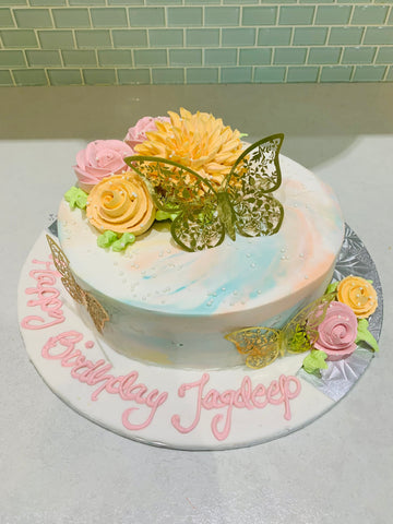 Jagdeep Butterfly Birthday Cake