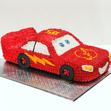 Brand New Red White Car Theme Cake