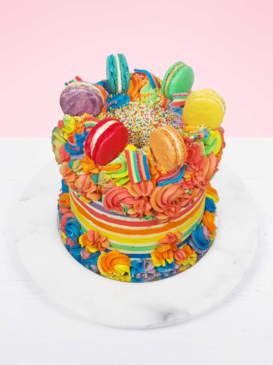 Carnival Rainbow Fault Line Cake