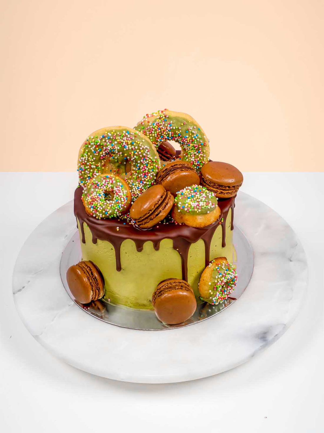 ChocoMatcha Green Tea Doughnut Cake