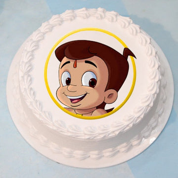 Chota Bheem White Vanilla Cake