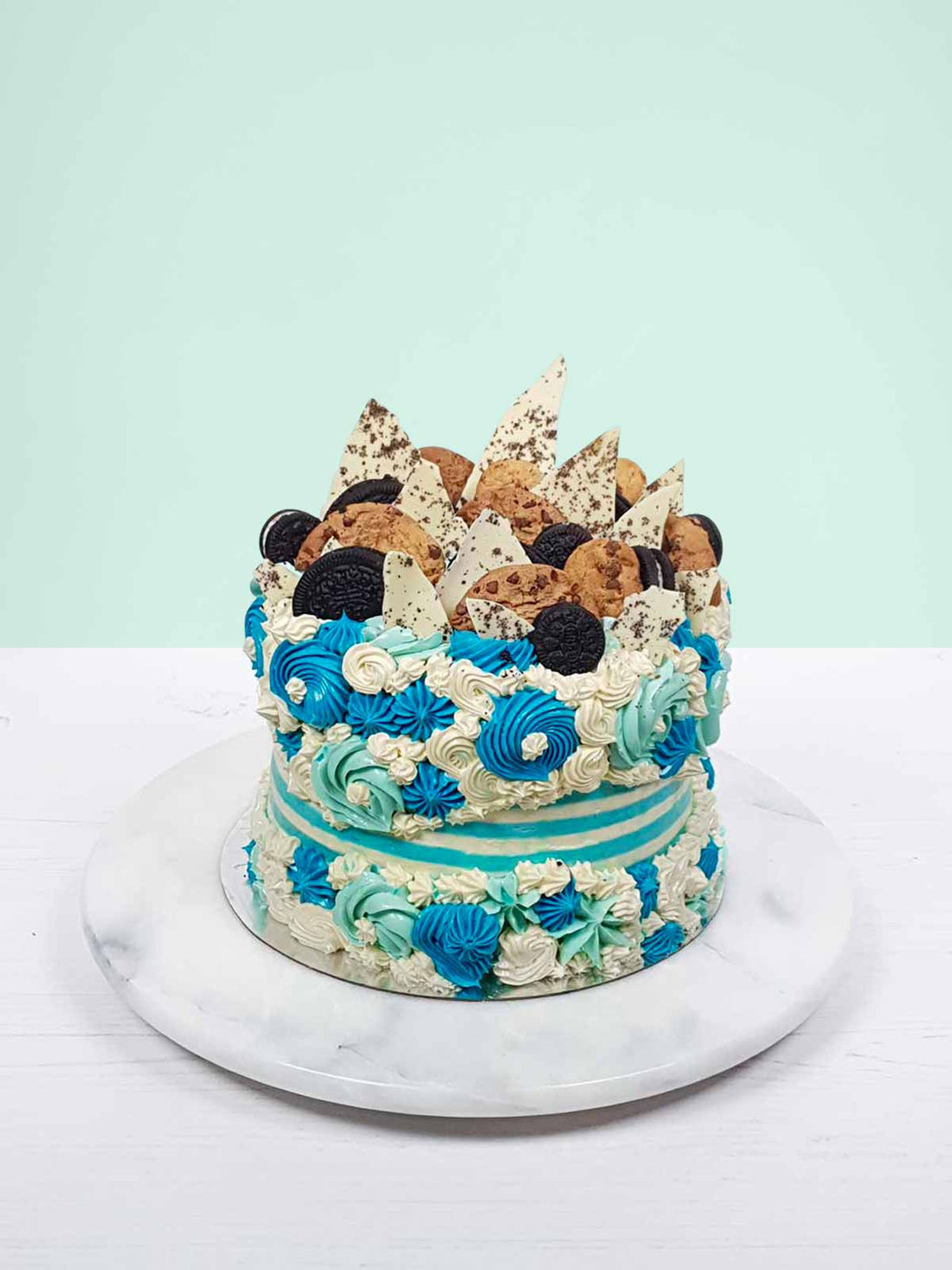 Cookie Monster Fault Line Cake