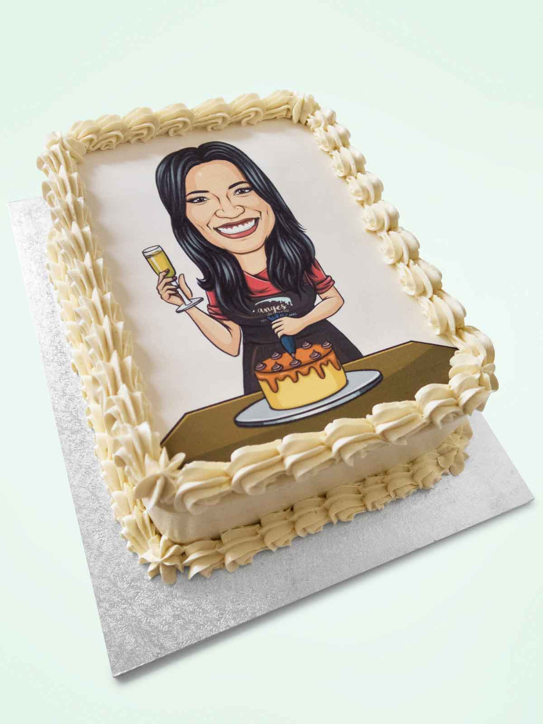 Custom Caricature Sheet Cake