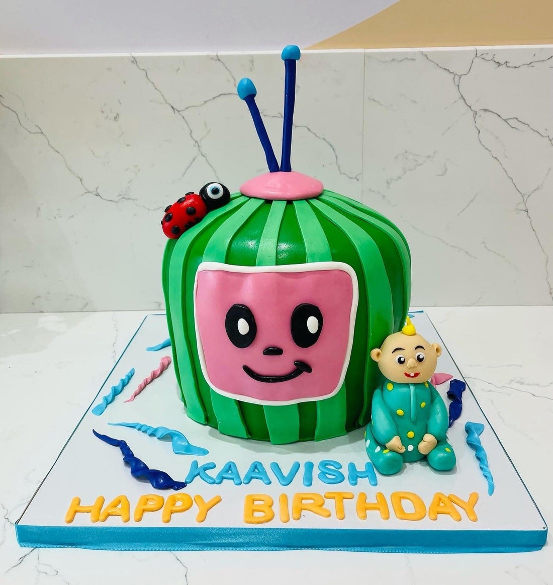 KAAVISH COCOMELON FONDANT CAKE