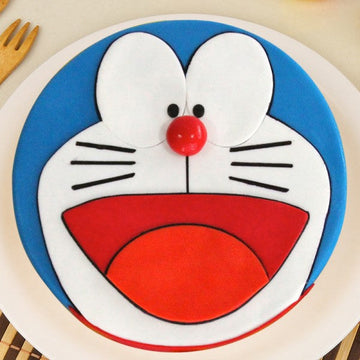 Doraemon In Sad Mood Theme Cake