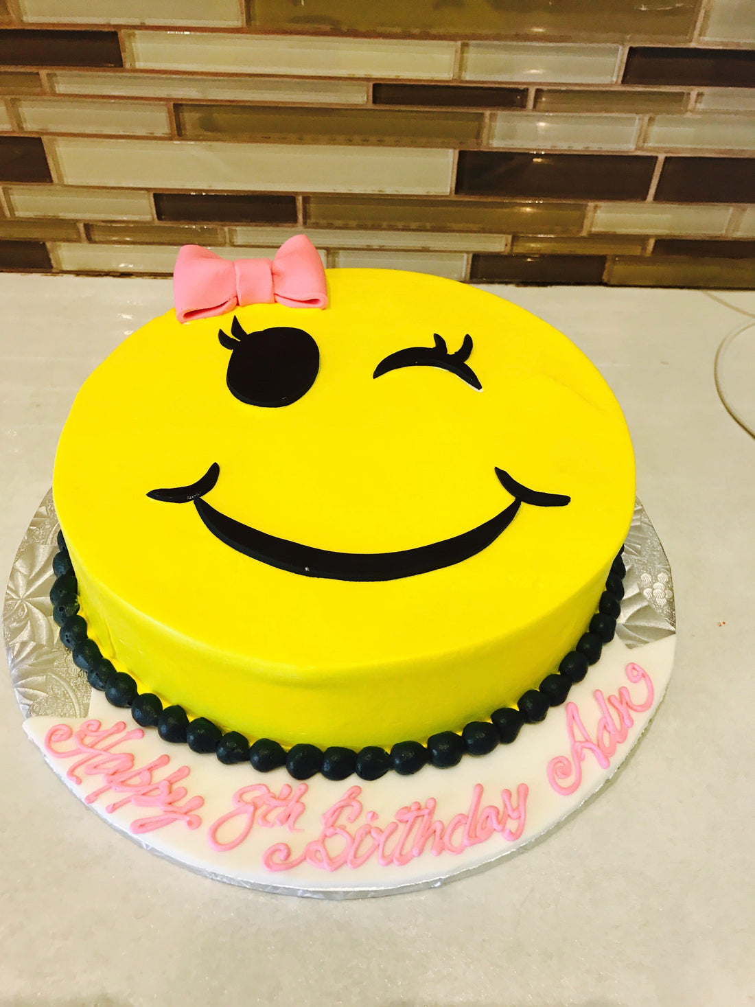 Winky Emoji Cake