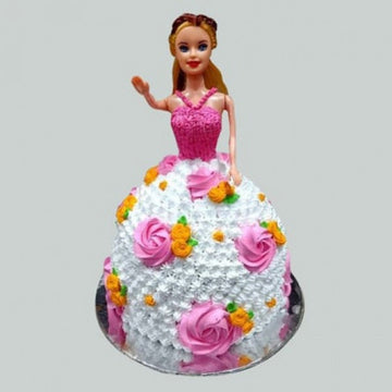 My Childhood Bliss Barbie Doll Theme Cake