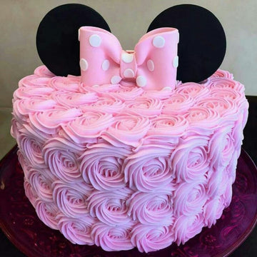 Micky Minnie Mouse Rose Cake