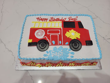 FIRE TRUCK CREAM CAKE