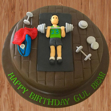 Obligatory Gym Lover Theme Cake