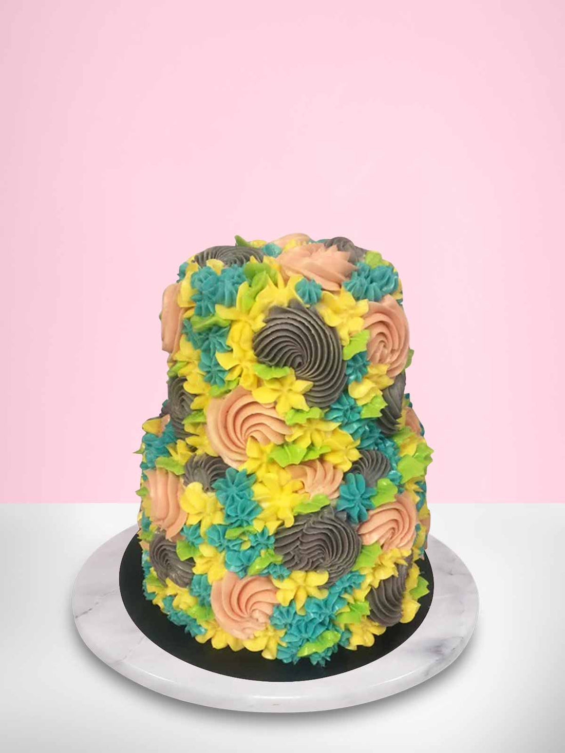 Floral Flush Buttercream Cake