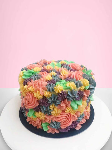 Floral Flush Buttercream Cake