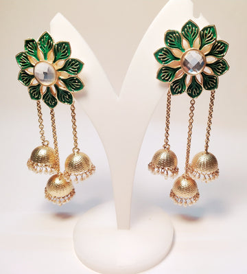 Green Hanging Earrings