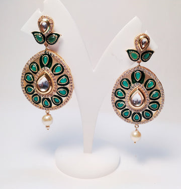 Green Stone Earrings