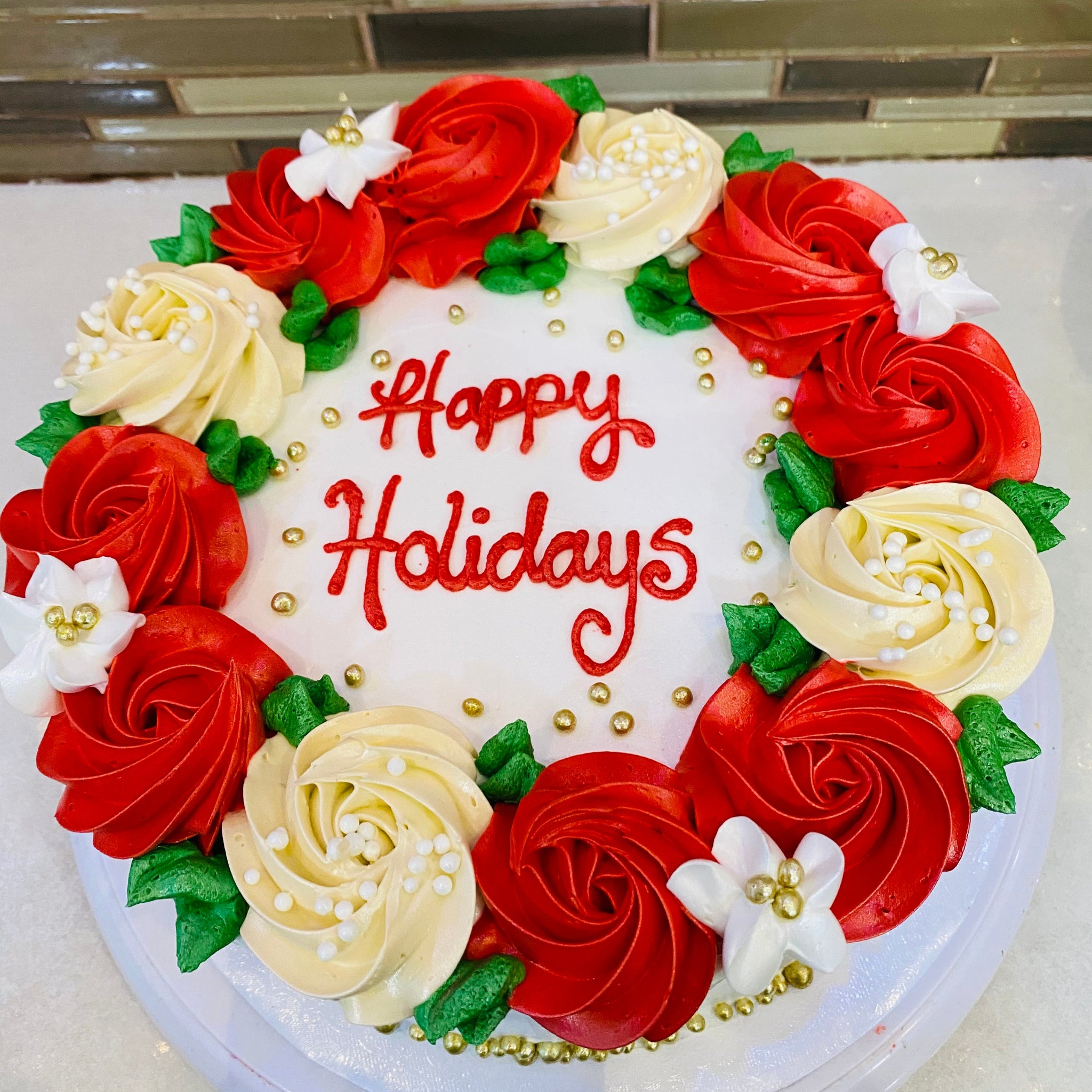 Happy Holidays Cake