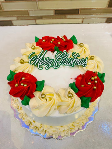 Christmas Rosette Cake