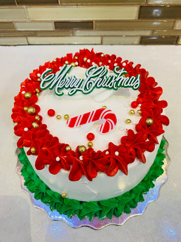 Candy cane Christmas Cake