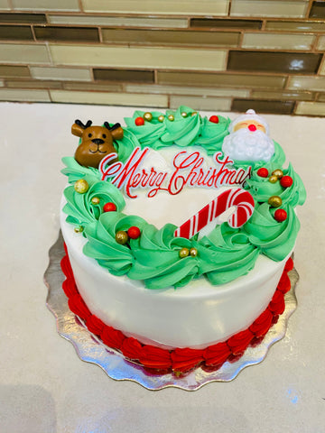 Candy cane Christmas Cake 2