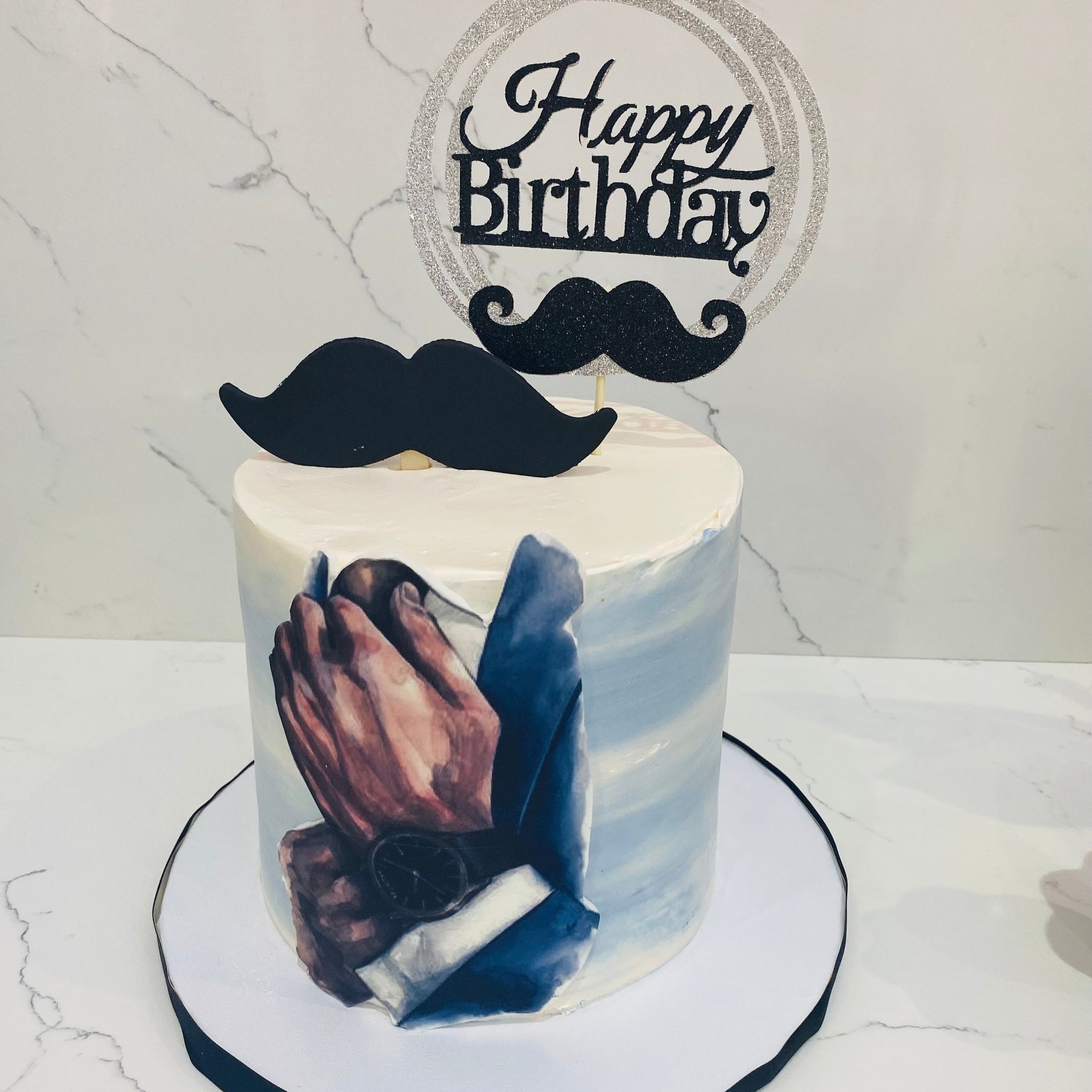 Gentlemen Moustache Cream Cake