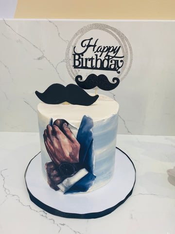 Gentlemen Moustache Cream Cake