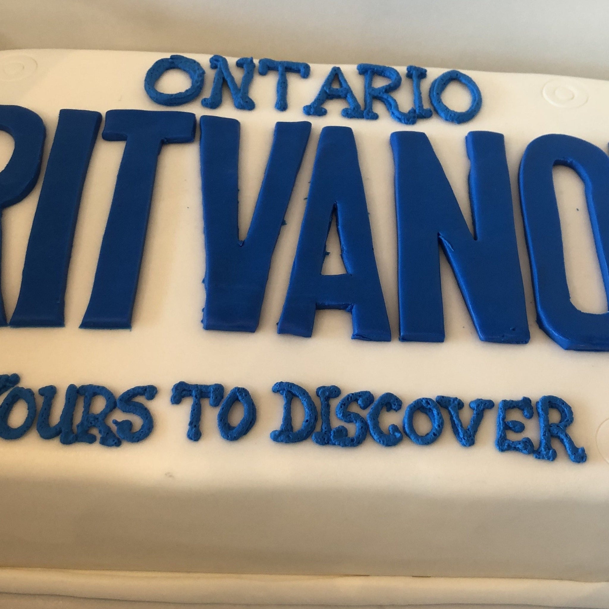 ONTARIO NUMBER PLATE CAKE