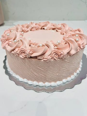 Rose Gold Pearl Birthday Cake