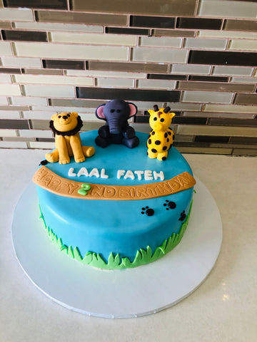 FATEH ANIMAL FONDANT BIRTHDAY CAKE