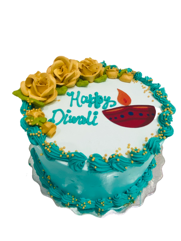 TEAL DIWALI CAKE