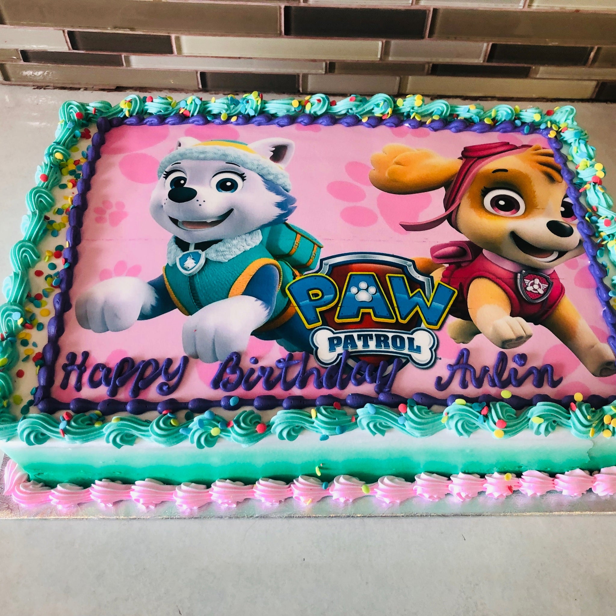 Skye & Everest Paw patrol cake