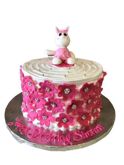 SIMRAN BUNNY BIRTHDAY CAKE