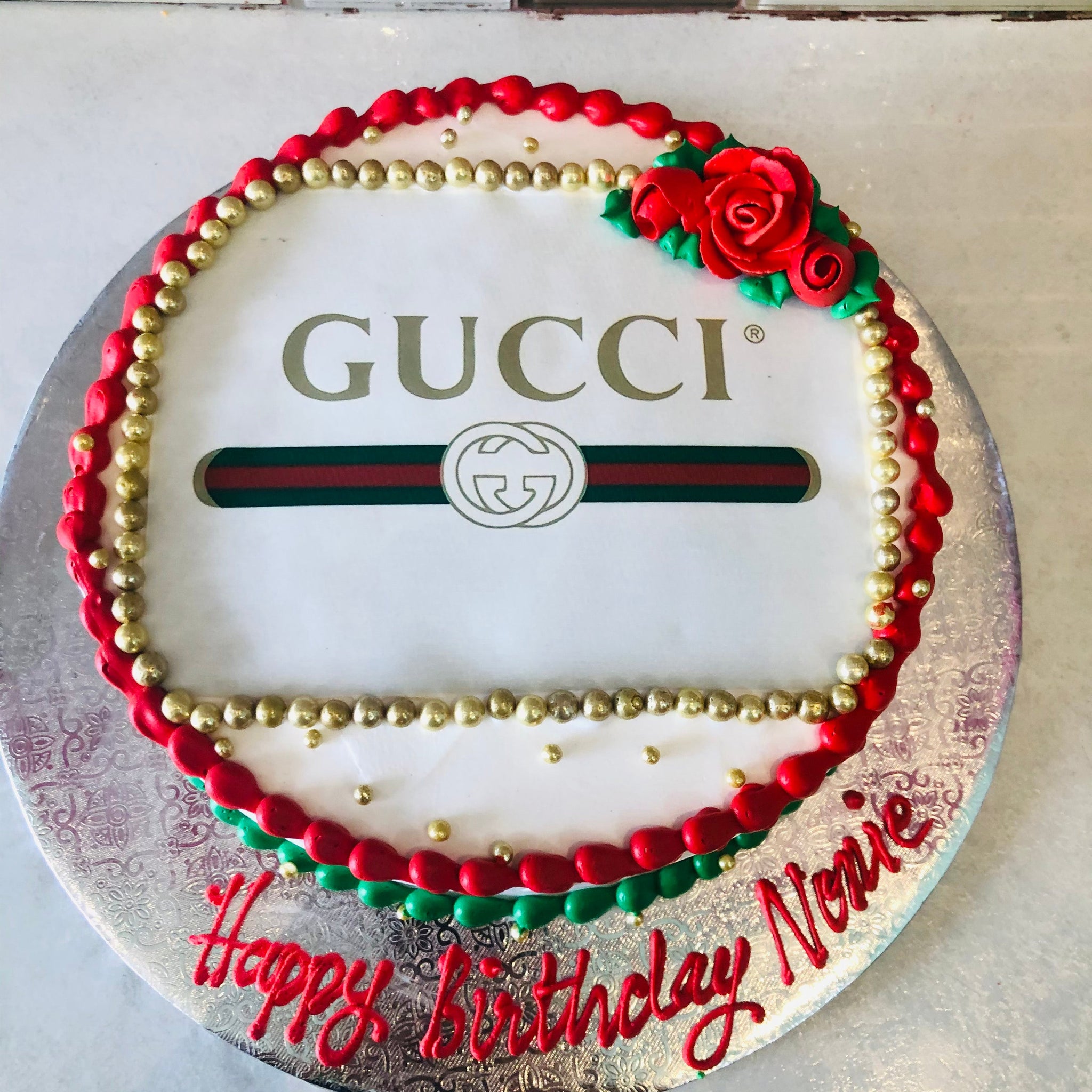 GUCCI PHOTO CAKE