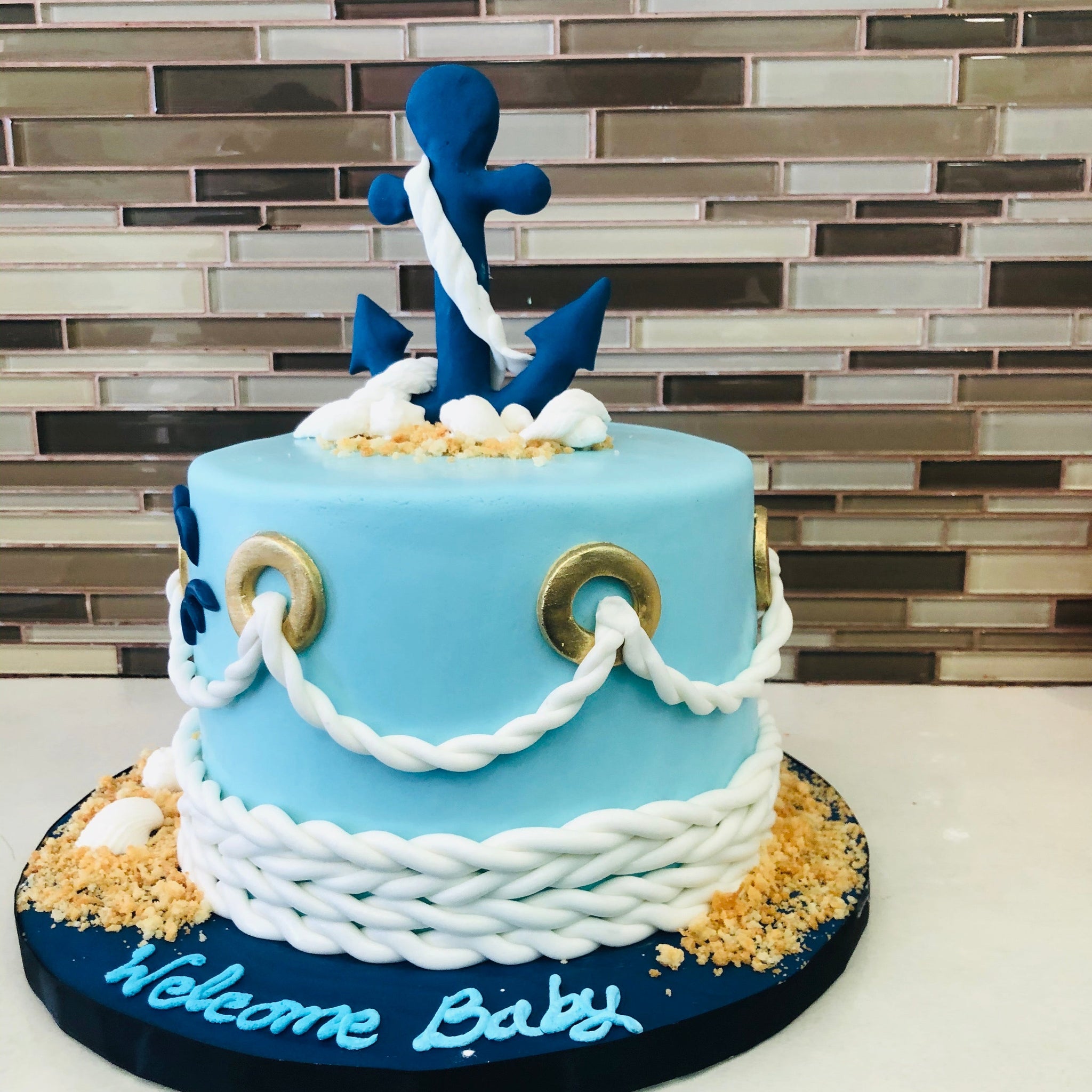 ANCHOR FONDANT BIRTHDAY CAKE