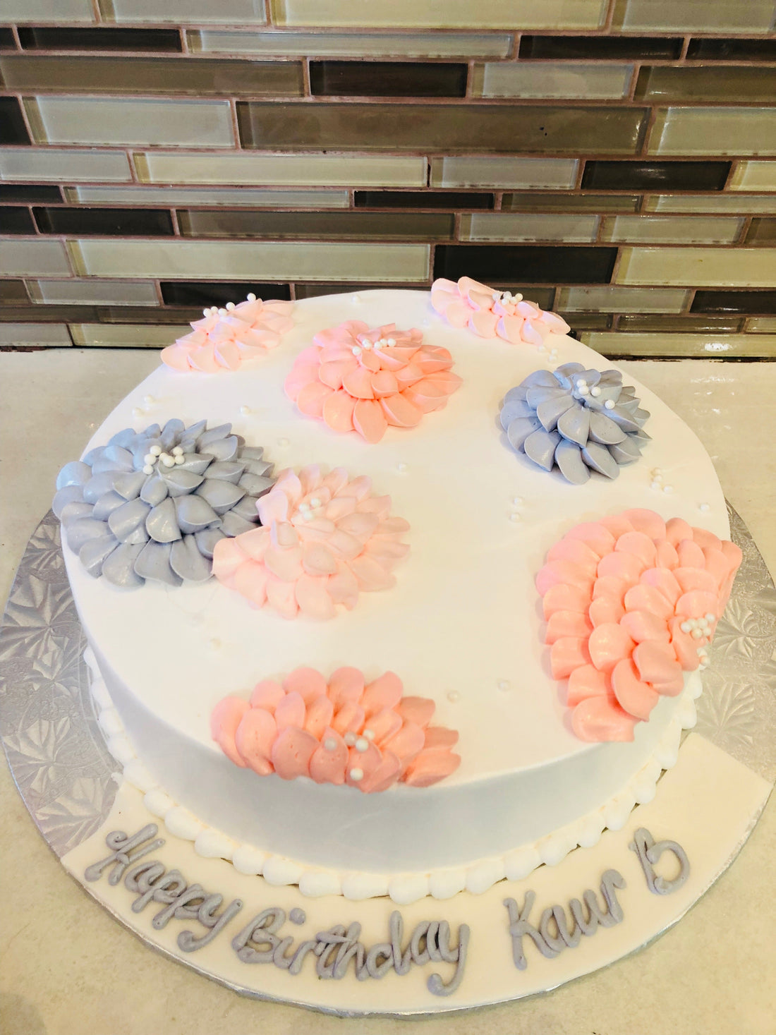 Peach Birthday Cake