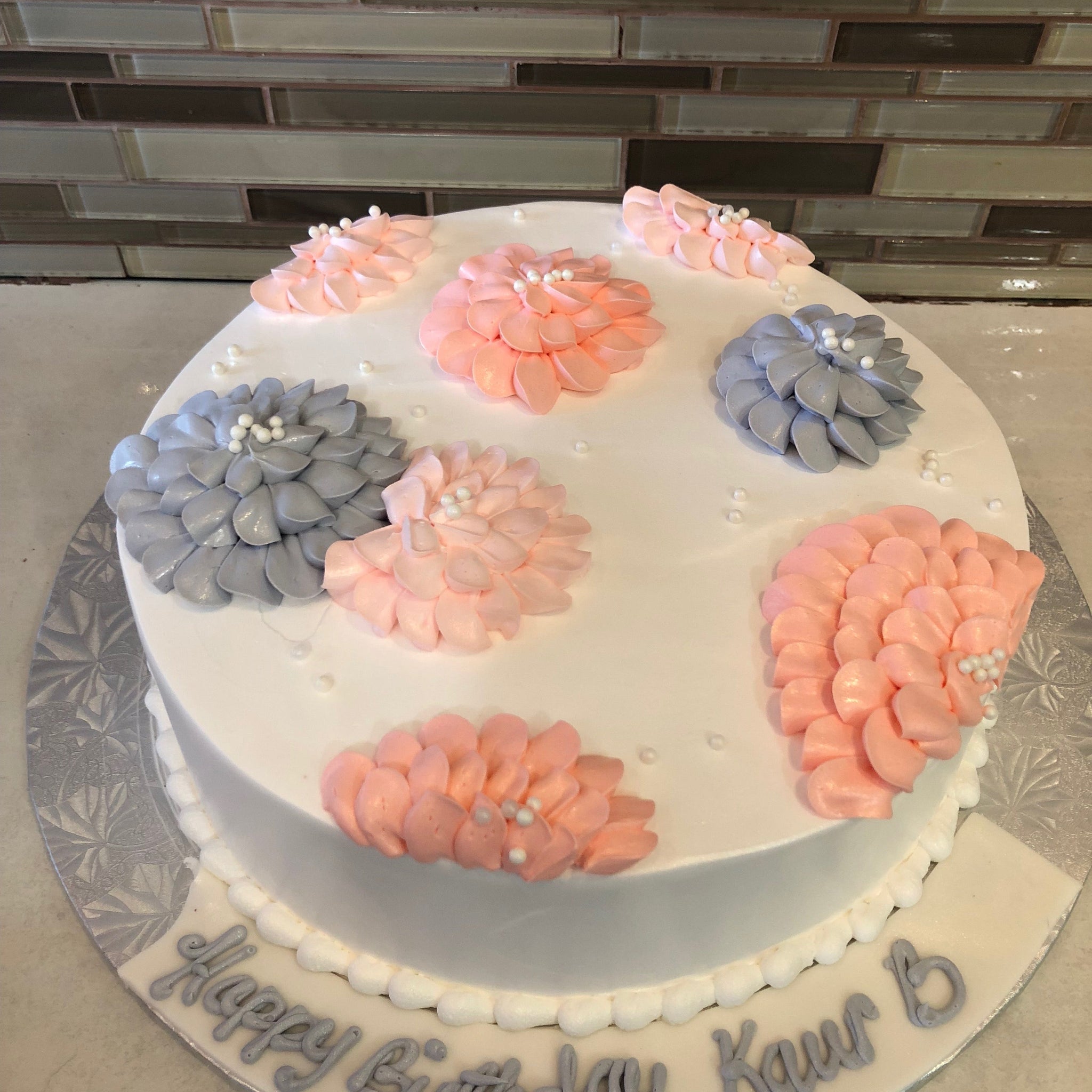 Peach Birthday Cake