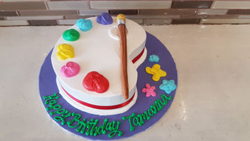 Art Palette Birthday Cake