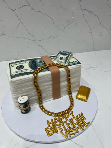 Dollar Bill Molded Fondant Cake