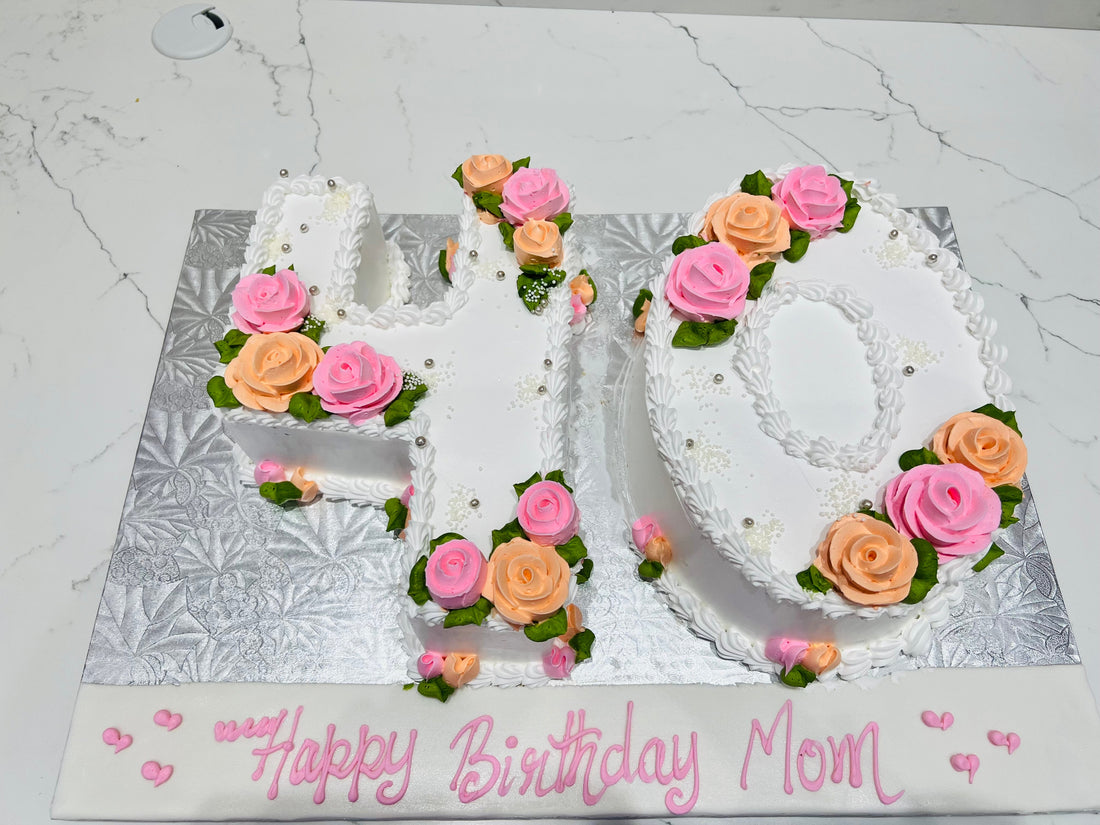 PINK & PEACH DIGIT MOLDED CAKE