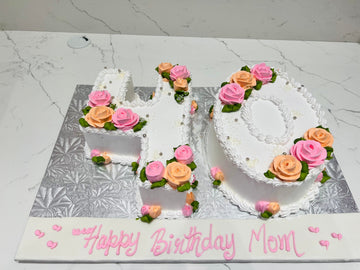 PINK & PEACH DIGIT MOLDED CAKE