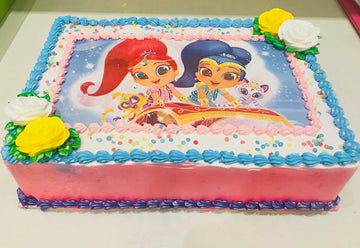 Shimmer & shine Photo Cake