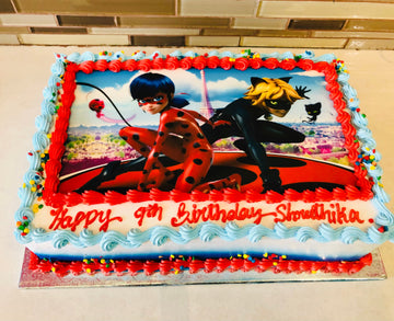 MIRACULOUS LADYBUG PHOTO CAKE