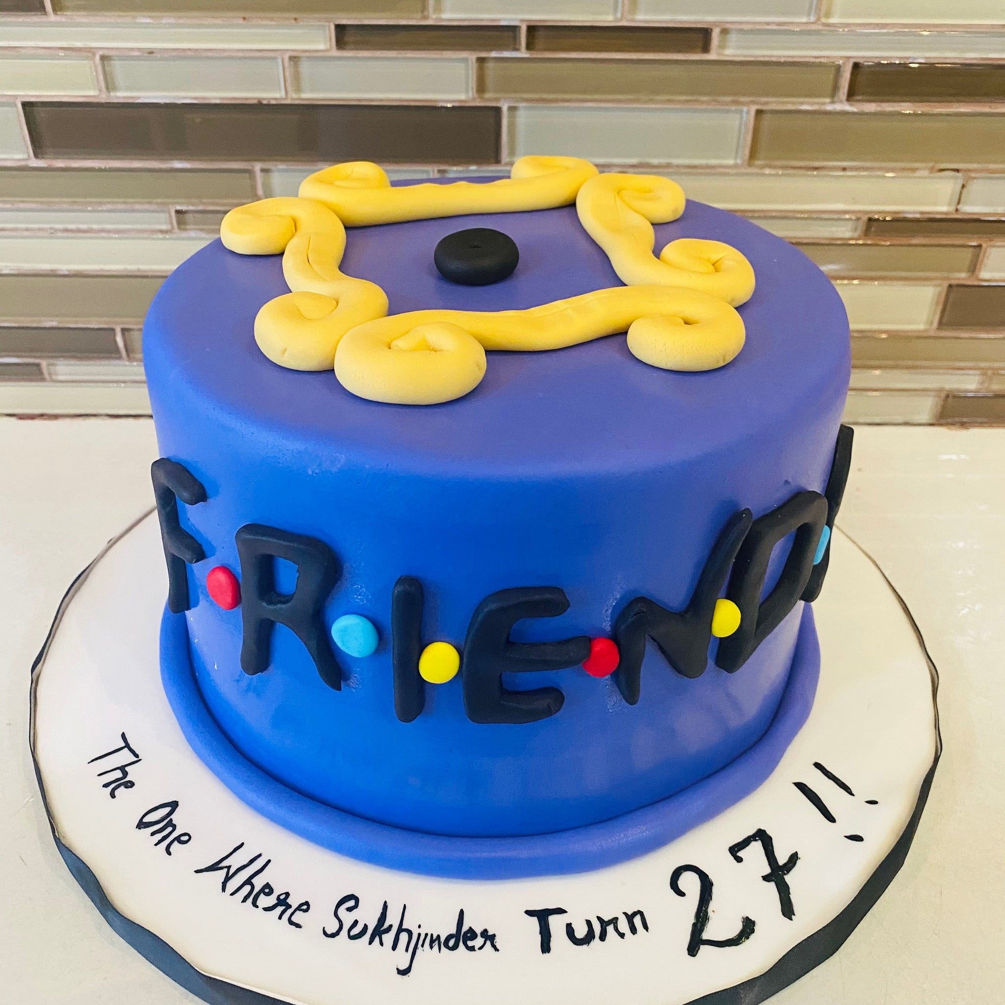 Friends Fondant Birthday Cake