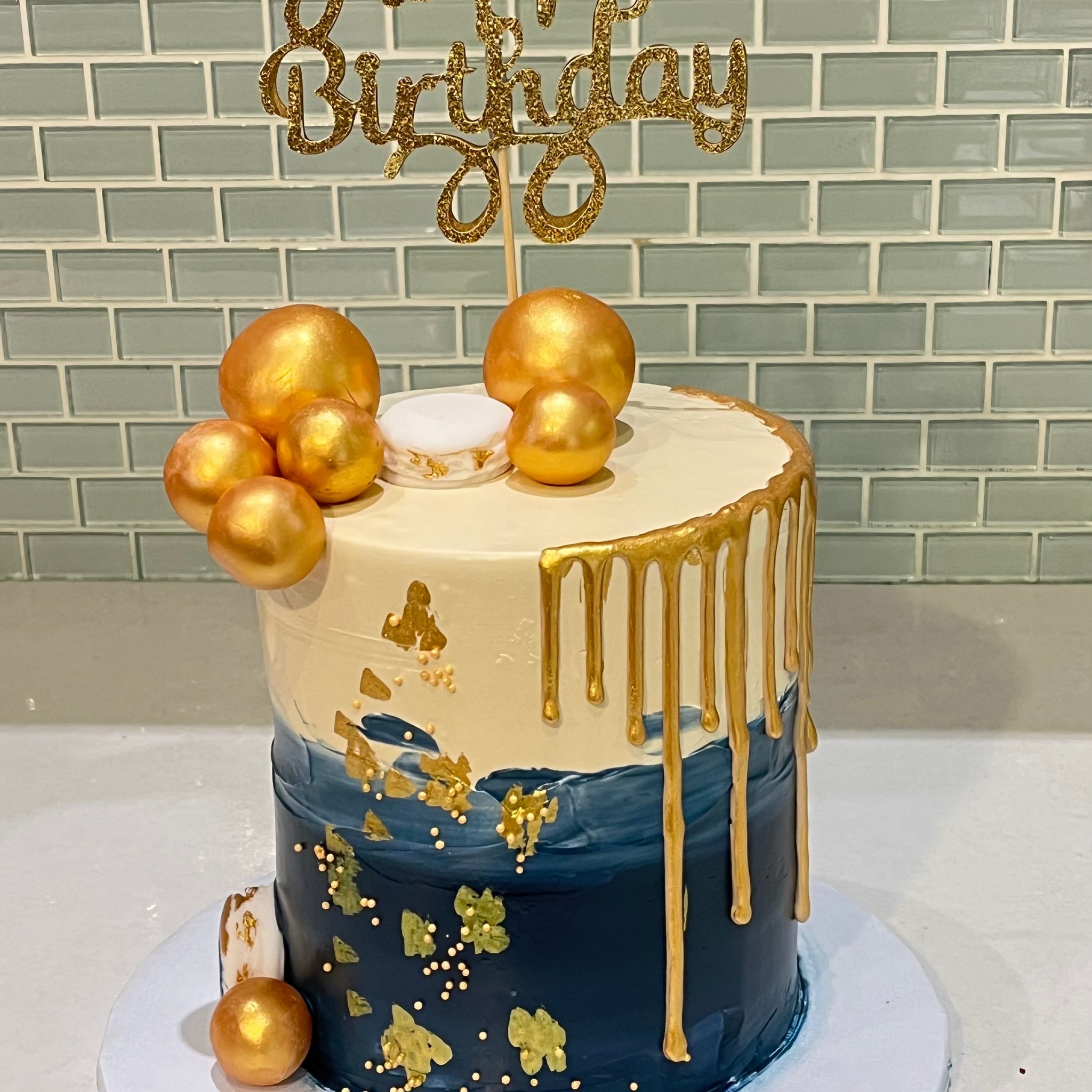 KEVIN GOLD DRIZZLE BIRTHDAY CAKE