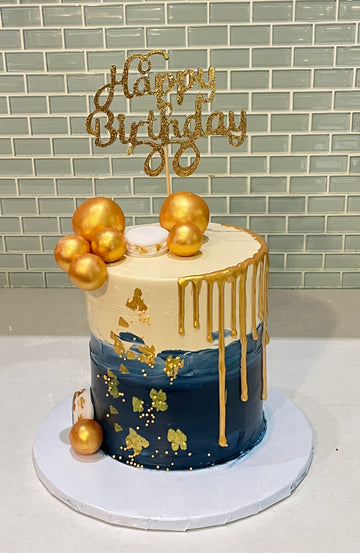 KEVIN GOLD DRIZZLE BIRTHDAY CAKE