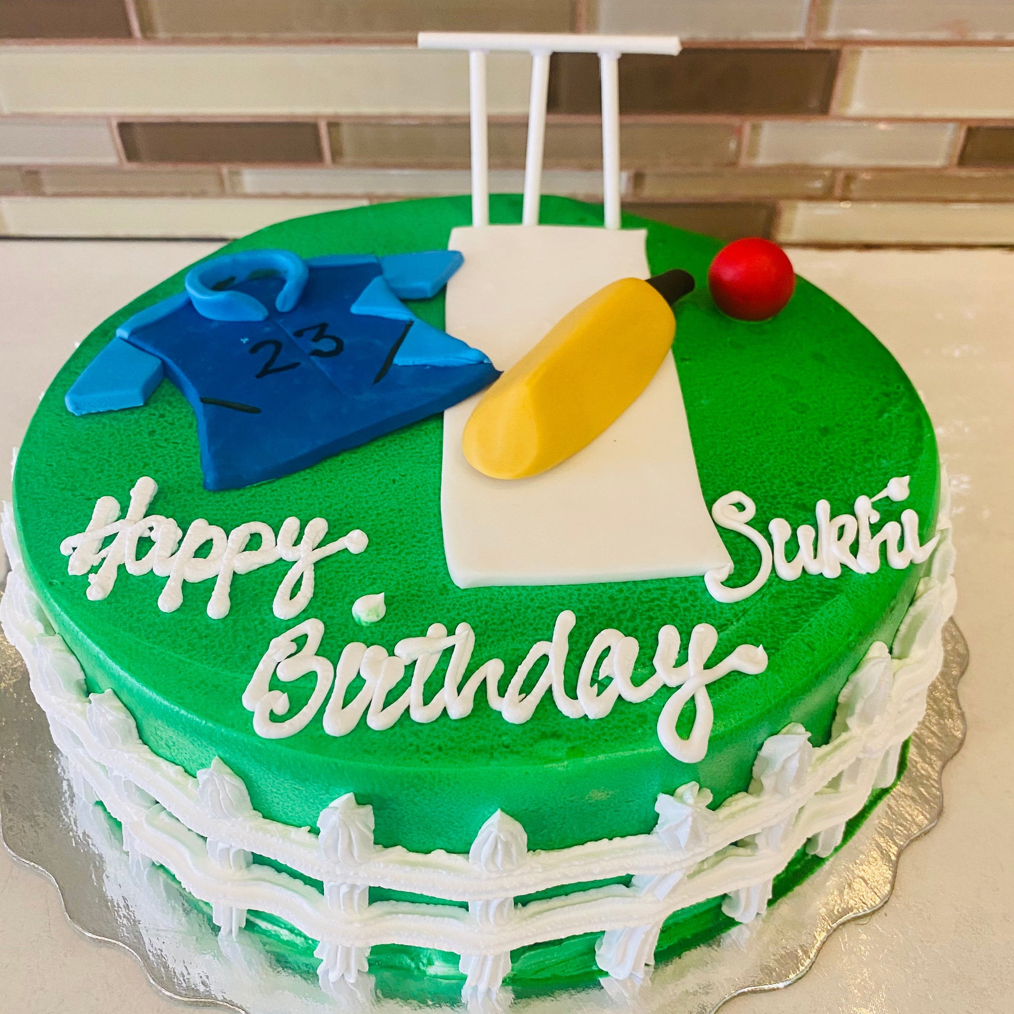 CRICKET BIRTHDAY CAKE