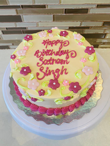 SATNAM FLOWER BIRTHDAY CAKE