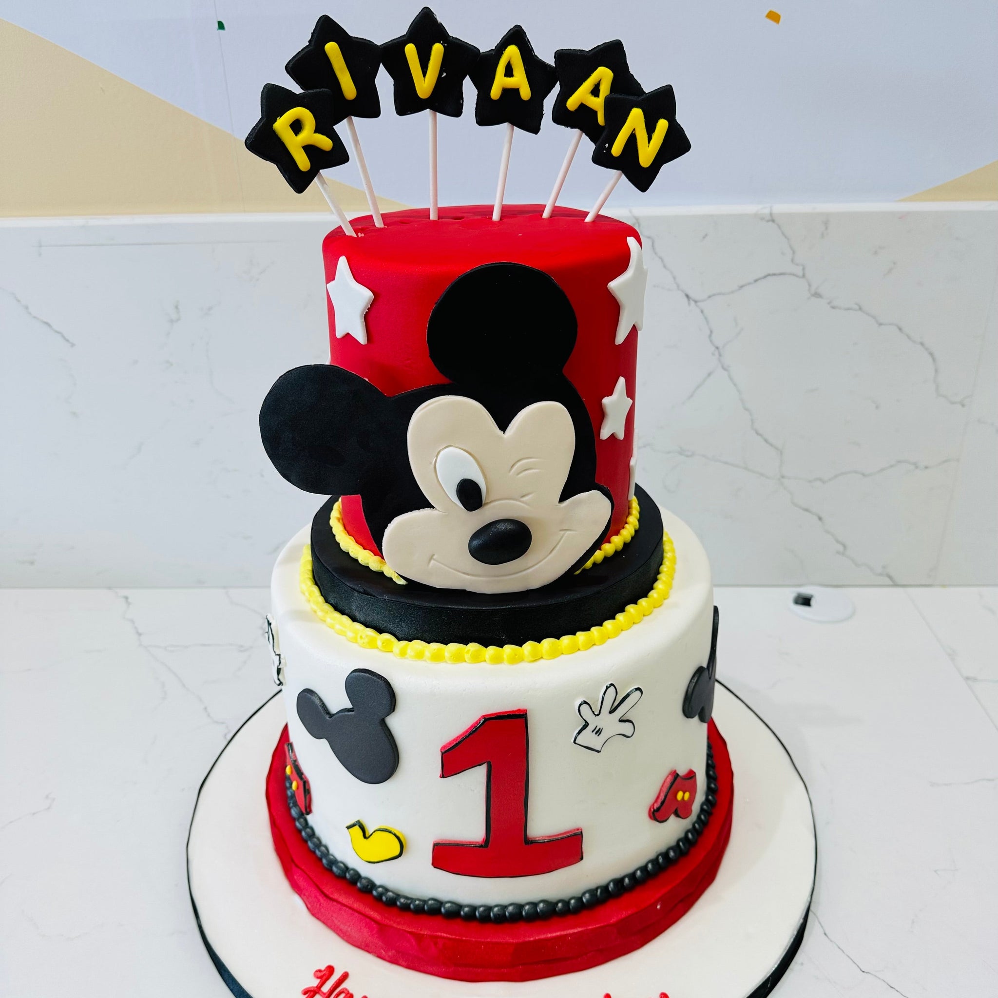 RIVAAN MICKEY MOUSE FONDANT TIERED CAKE