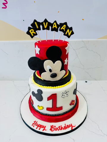 RIVAAN MICKEY MOUSE FONDANT TIERED CAKE