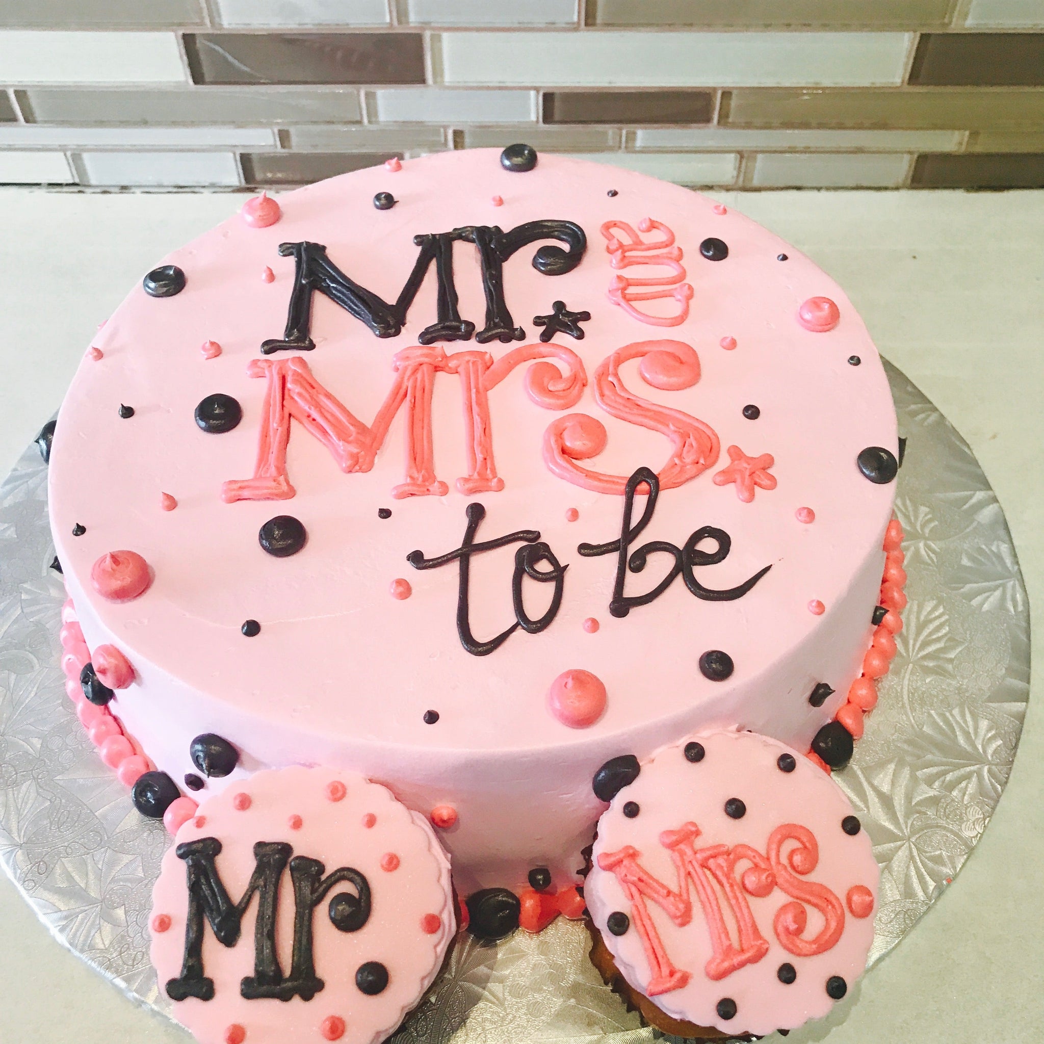 Mr. & Mrs. To Be Cake